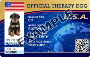 Therapy Dog ID Card