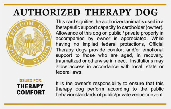 Therapy Dog ID Card - Image 2